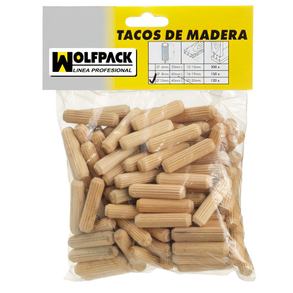 Espigas madera 6x30 mm (bolsa de 50 piezas)