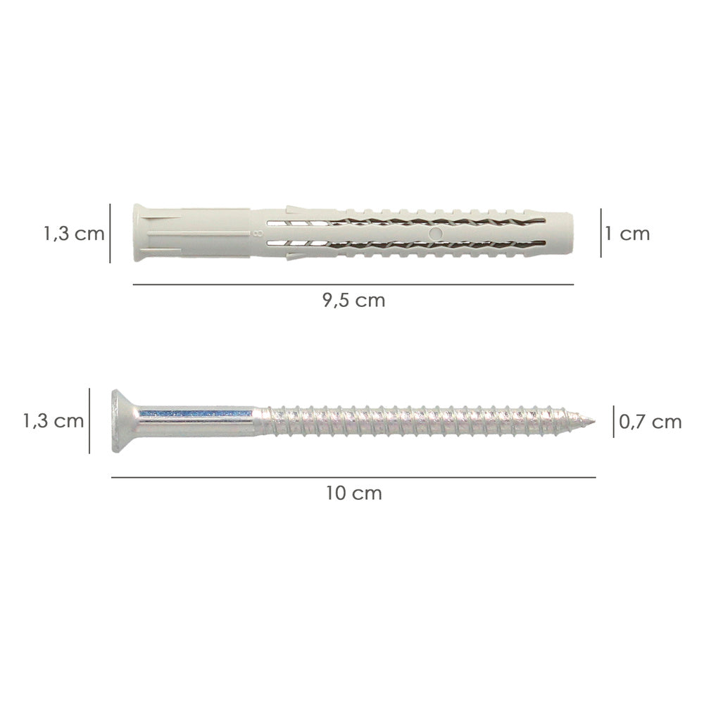 Bucha NC-PS com parafuso torx 40 10 x 100 mm (caixa de 50 peças)
