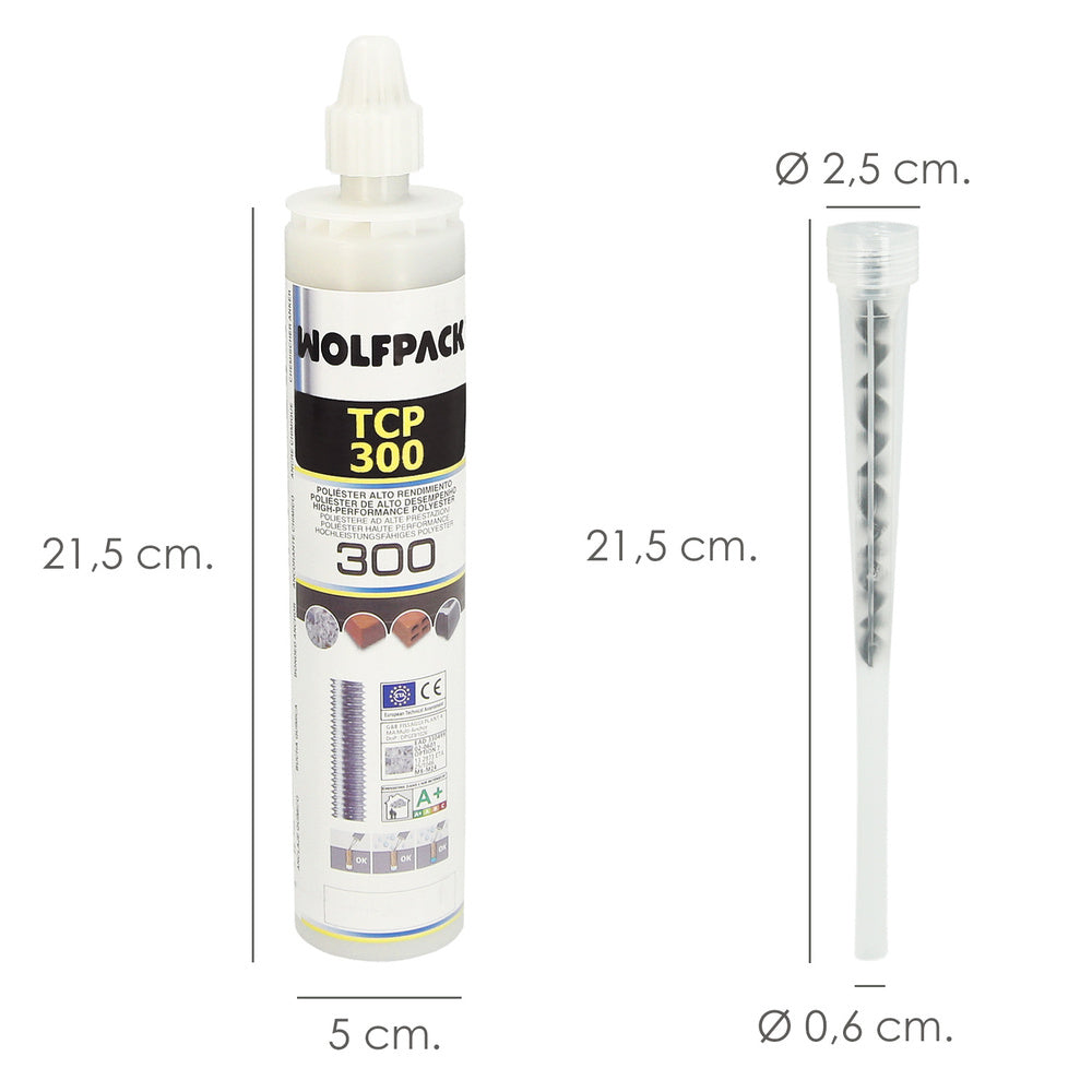 Ancoragem química de poliéster 300 ml.