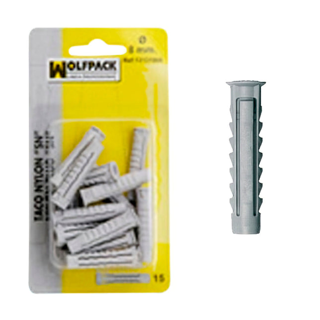 Taco nylon  SN      8 mm. (15 piezas)