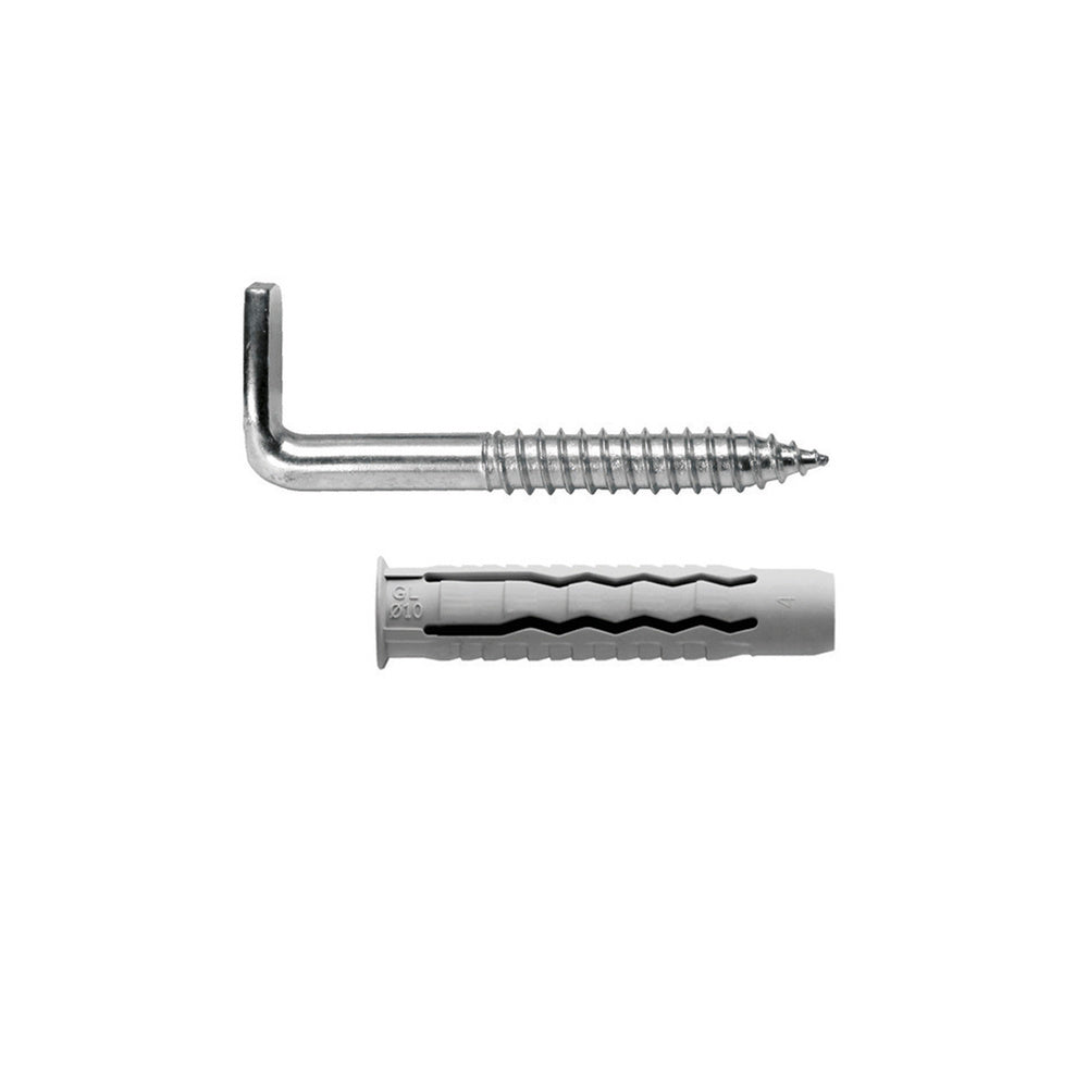 Sanitary installation kit, hook with plug ø 10 x 50 mm, water heater / boiler fixing