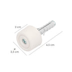Batente de porta com bucha de nylon branca blister 2 peças