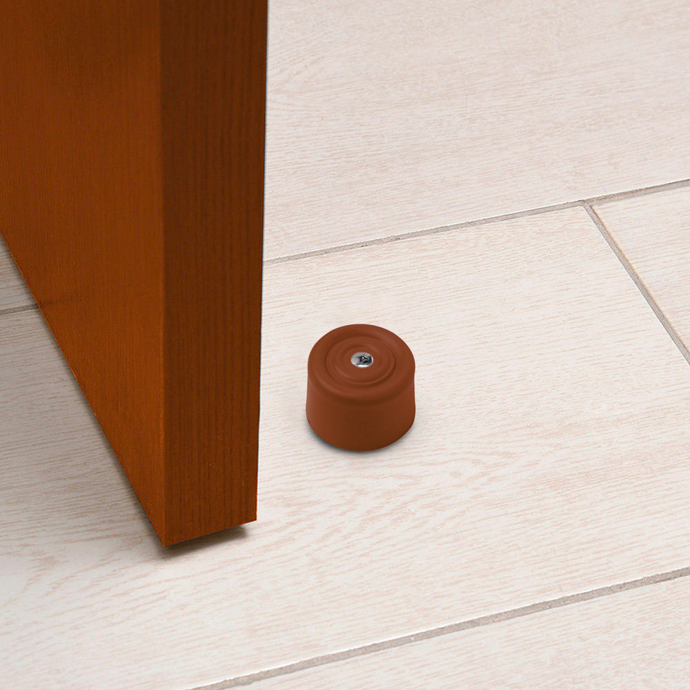 Batedor de porta com bucha de nylon castanha (blister de 2 unidades)