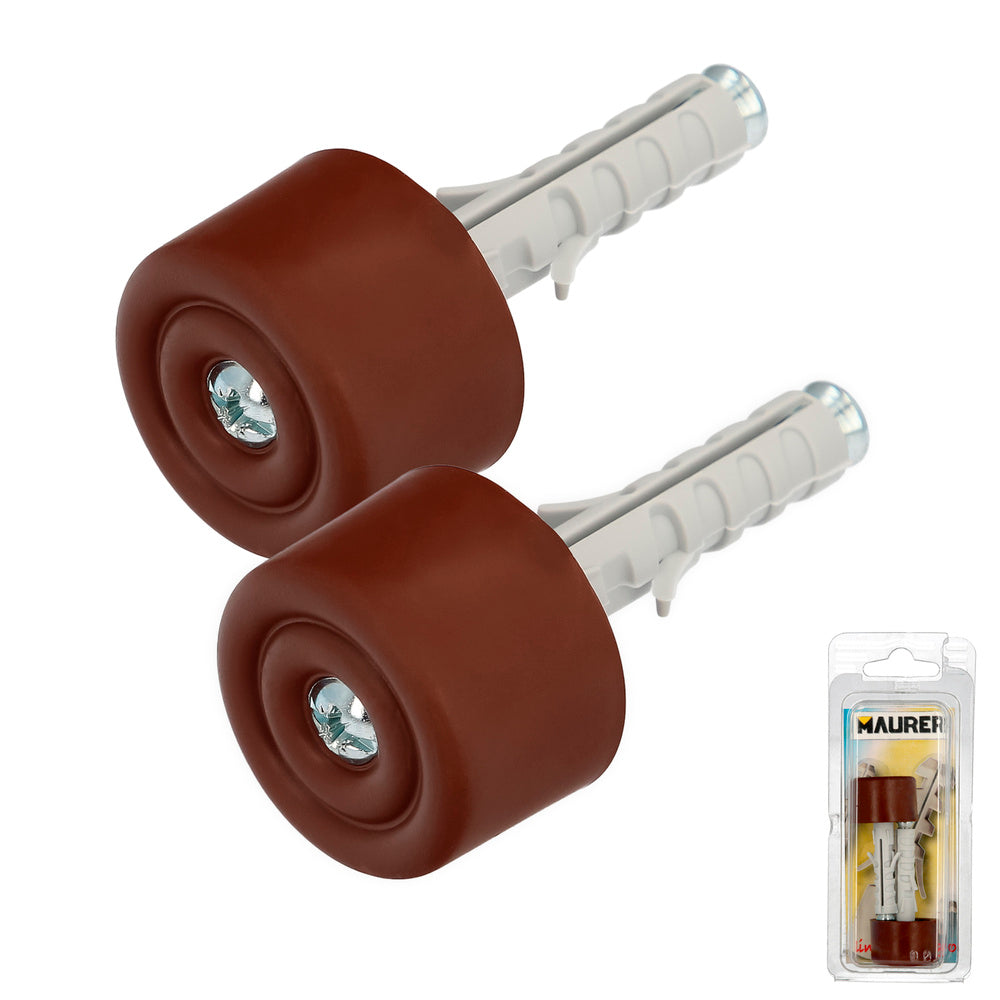 Brown nylon door stop (2 pieces blister pack)