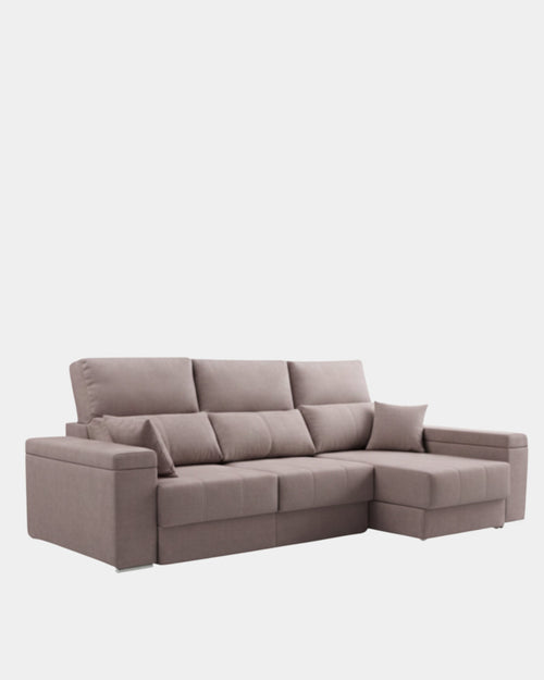 Chaise longue cinza-mink com conforto envolvente | sala de estar