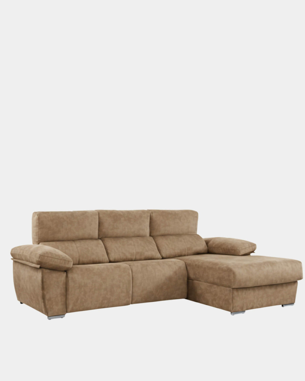 Sofá chaiselongue 3 plazas con asientos motorizados | arena