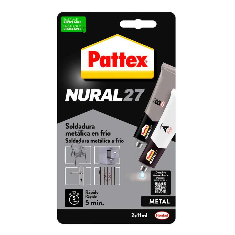 Nural- 27 aluminio gris 22 ml (2 tubos 11+11 ml)