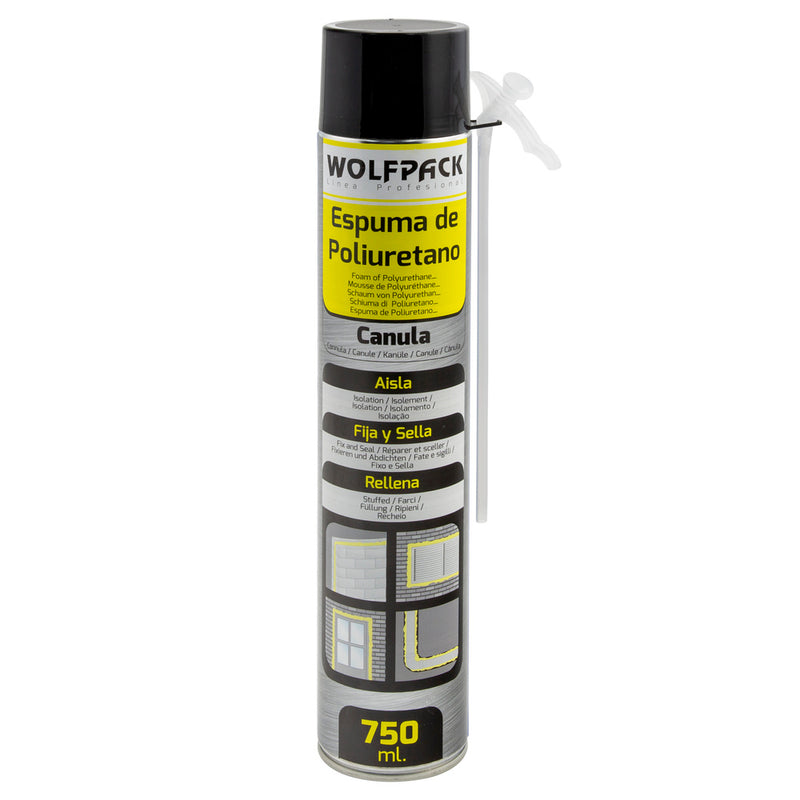 Espuma poliuretano  750 ml. con canula