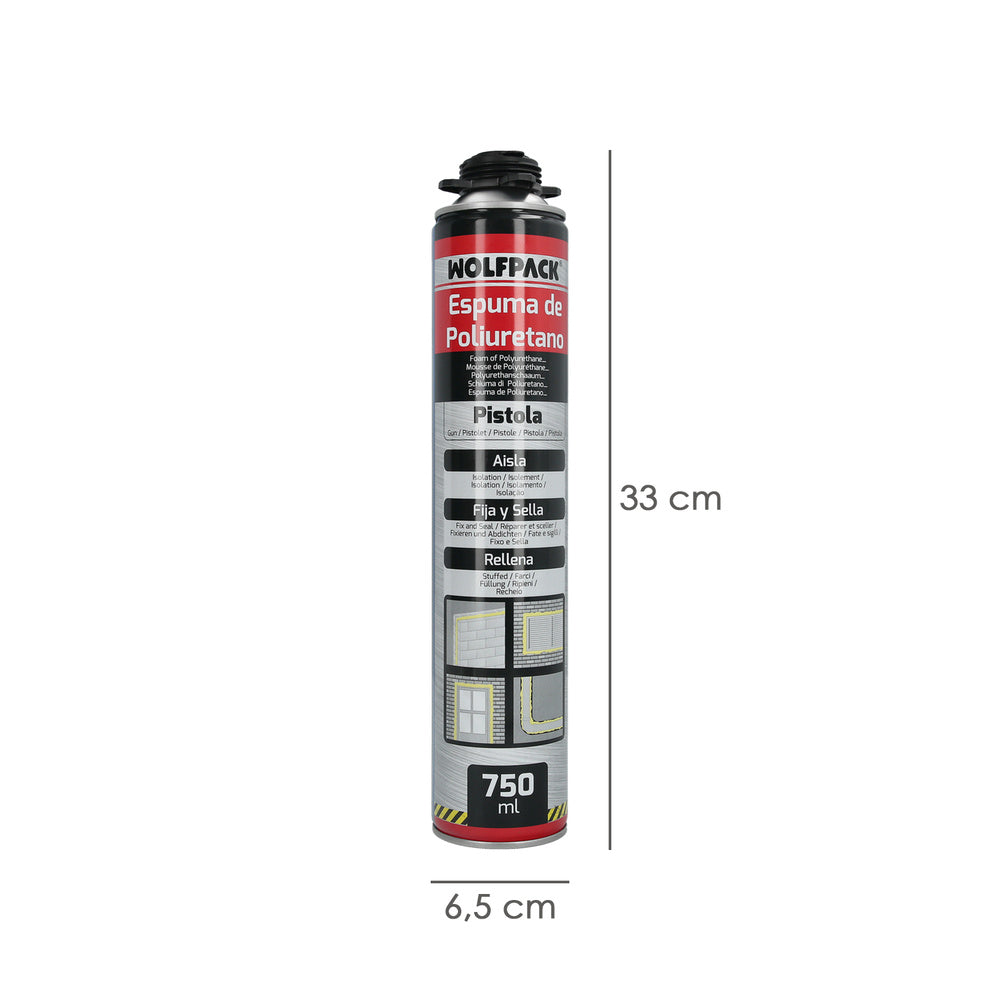 Polyurethane foam 750 ml. For gun application