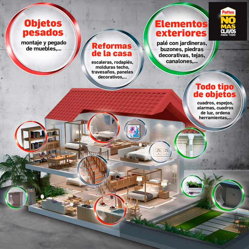 Nural pattex no mas clavos para todo (tubo 142gr)