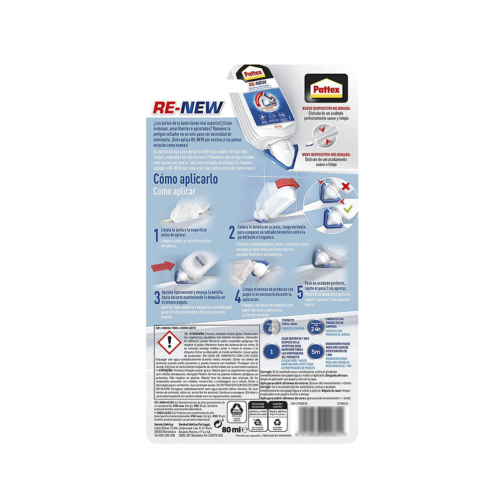 Nural Pattex RE New Grout for Bathrooms (80 ml bottle)