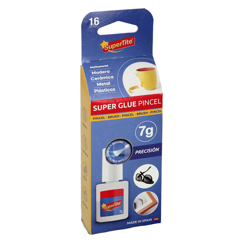 Pegamento cianoacrilato 7 gramos con pincel superglue