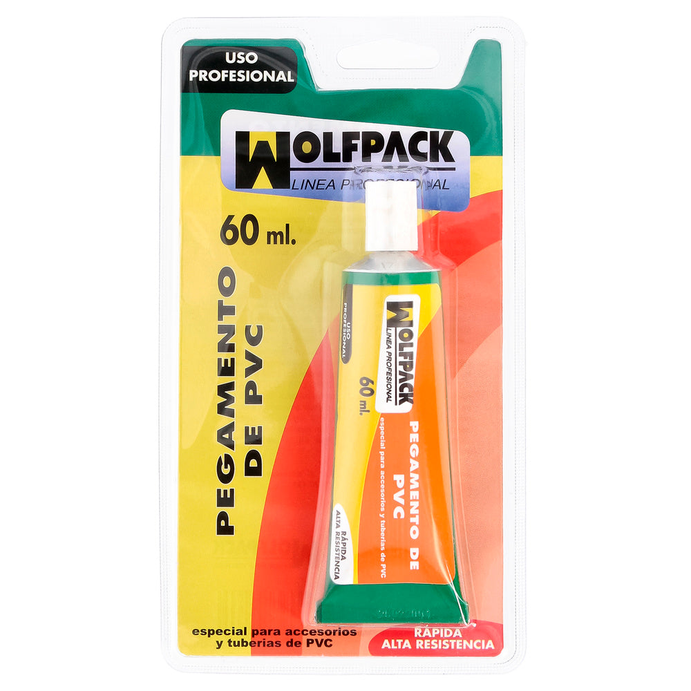 Pegamento pvc  wolfpack    60 ml.
