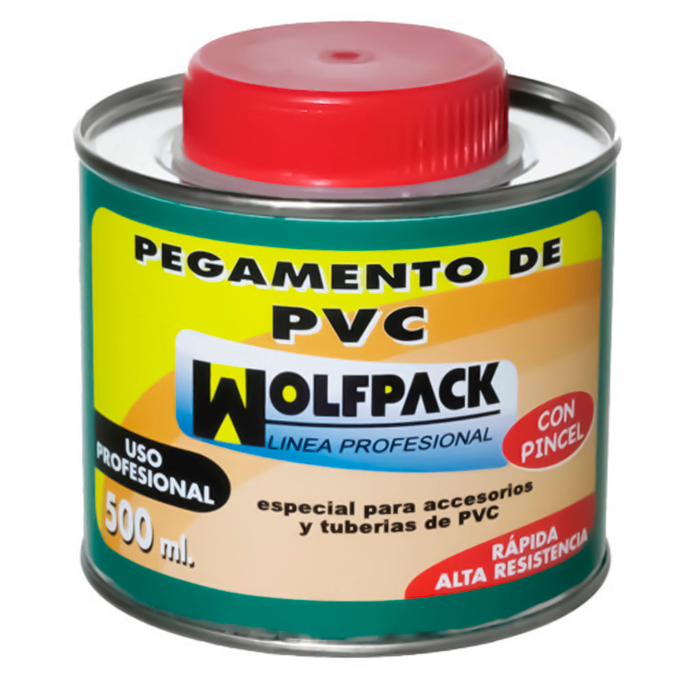 Wolfpack PVC glue with brush 500 ml.