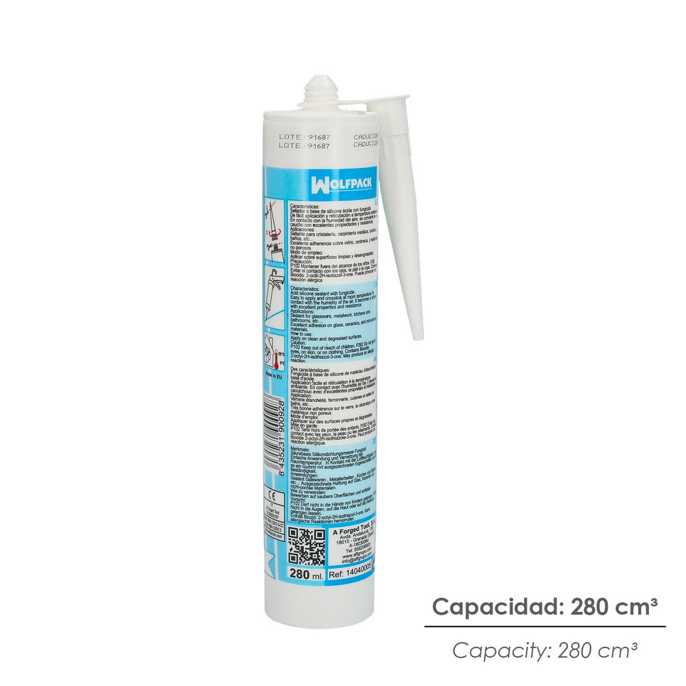 Silicona ácida blanca 280 cm³