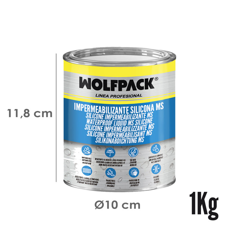 Impermeabilizante silicona ms polymer blanco 1 kg. silicona liquida, revestimiento acrilico, impermeabilizante, pintura acrilica