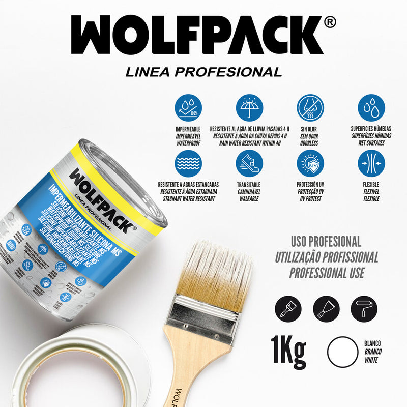 Impermeabilizante silicona ms polymer blanco 1 kg. silicona liquida, revestimiento acrilico, impermeabilizante, pintura acrilica
