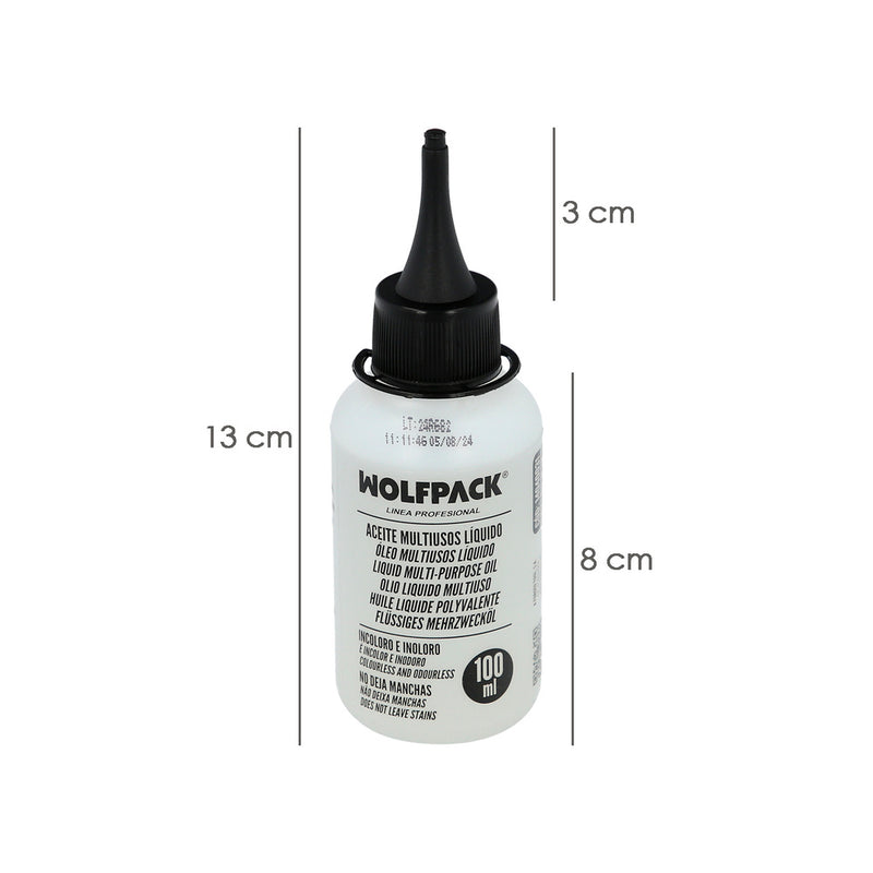 Aceite lubricante multiuso liquido 100 ml. aceite cadenas, aceite bisagras, aceite maquinas coser, aceite cerraduras