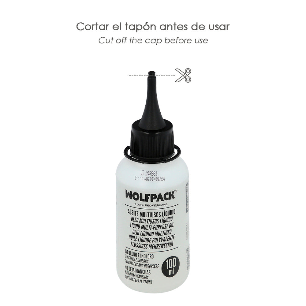 Óleo lubrificante multiusos líquido 100 ml. Óleo de correntes, óleo de dobradiças, óleo de máquinas de costura, óleo de fechaduras