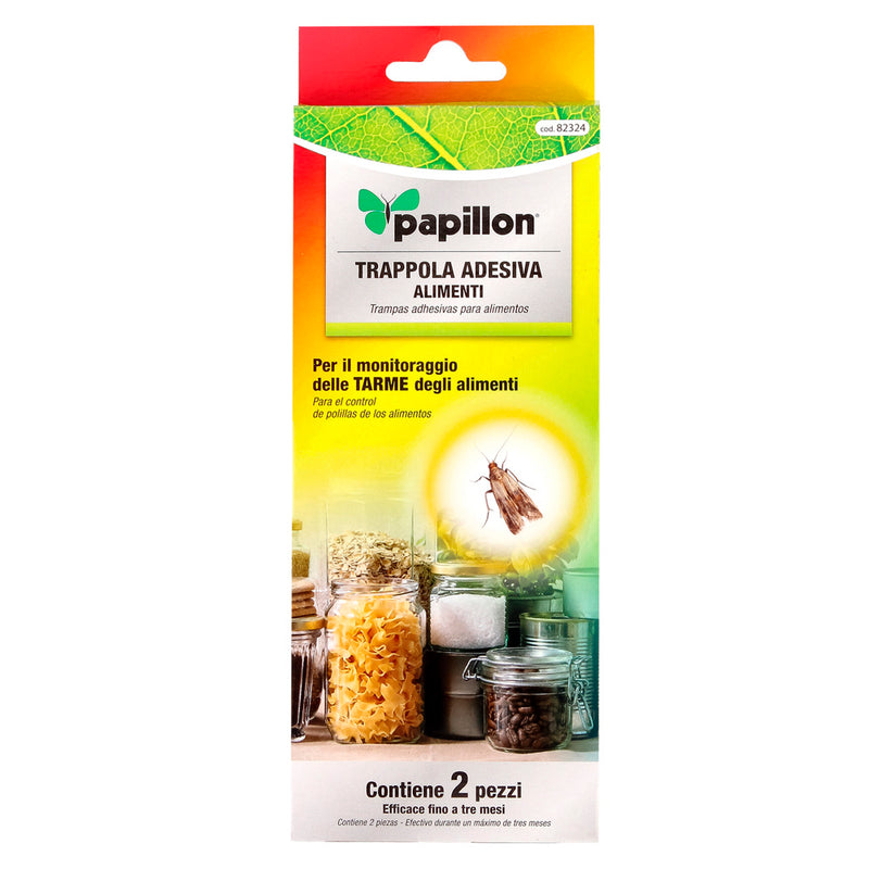 Trampa polilla alimentos adhesiva  (2 unidades),  trampa polilla despensa, trampa polillas cocina, trampa polillas alimentarias