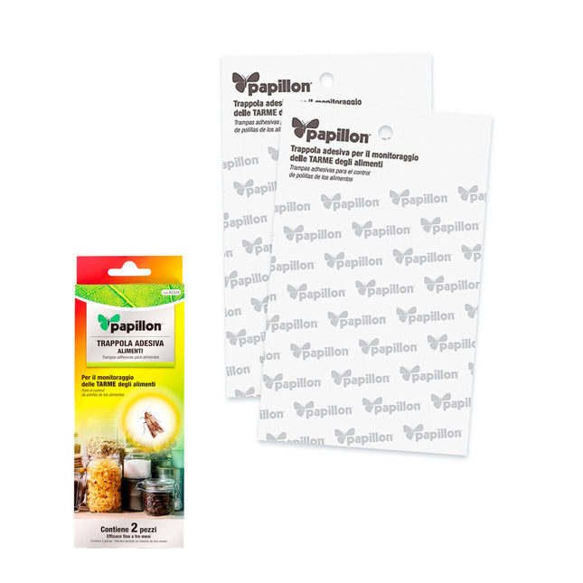 Trampa polilla alimentos adhesiva  (2 unidades),  trampa polilla despensa, trampa polillas cocina, trampa polillas alimentarias