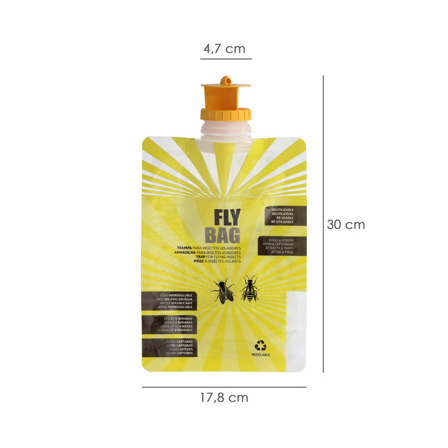 Trampa exterior para moscas reutilizable (5 unidades)