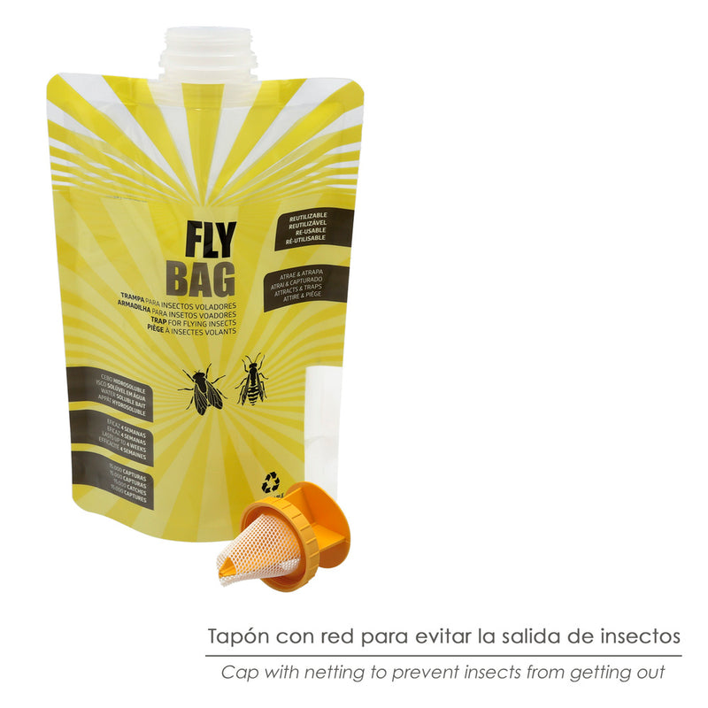 Trampa exterior para moscas reutilizable (5 unidades)