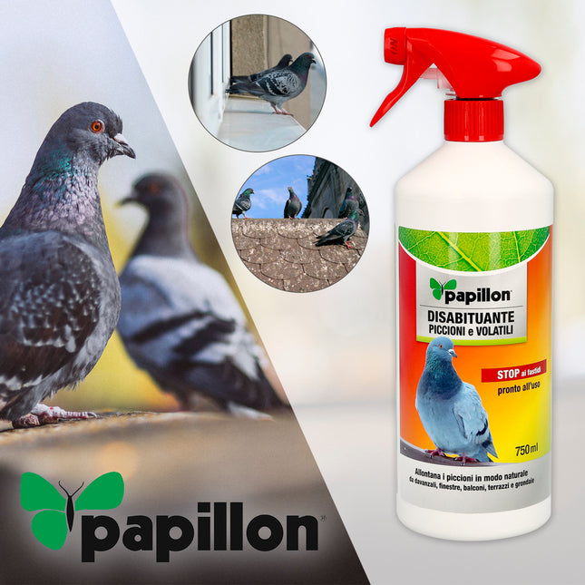 Repelente palomas y pajaros (750 ml.) repelente / ahuyentador aves, repelente pajaros, ahuyentador aves ventanas, tejados, etc