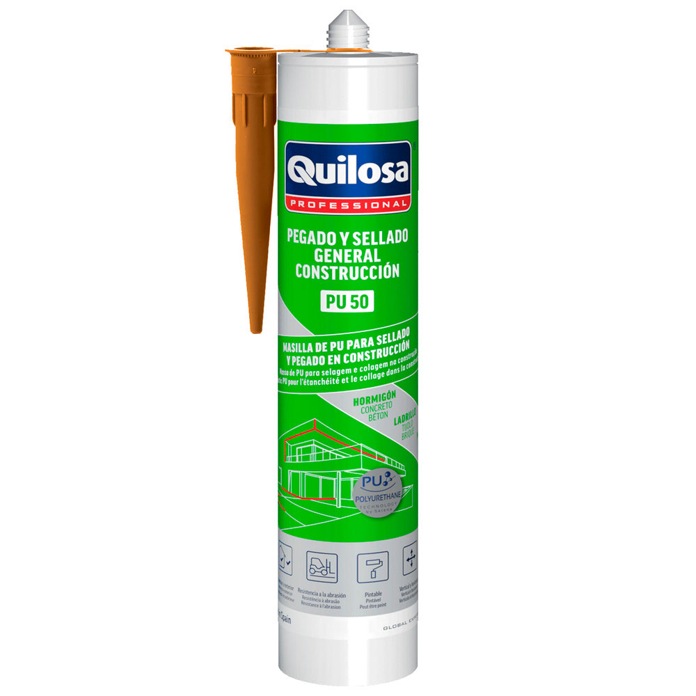Masilla poliuretano marrón cartucho 300 ml.