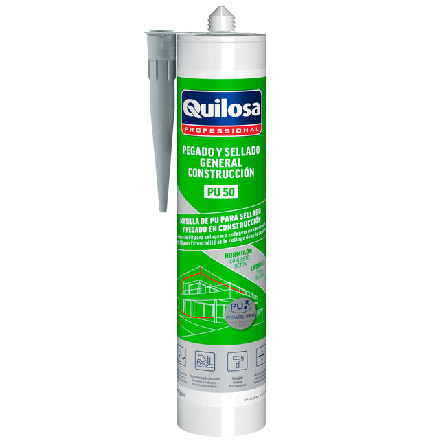 Masilla poliuretano gris cartucho 300 ml