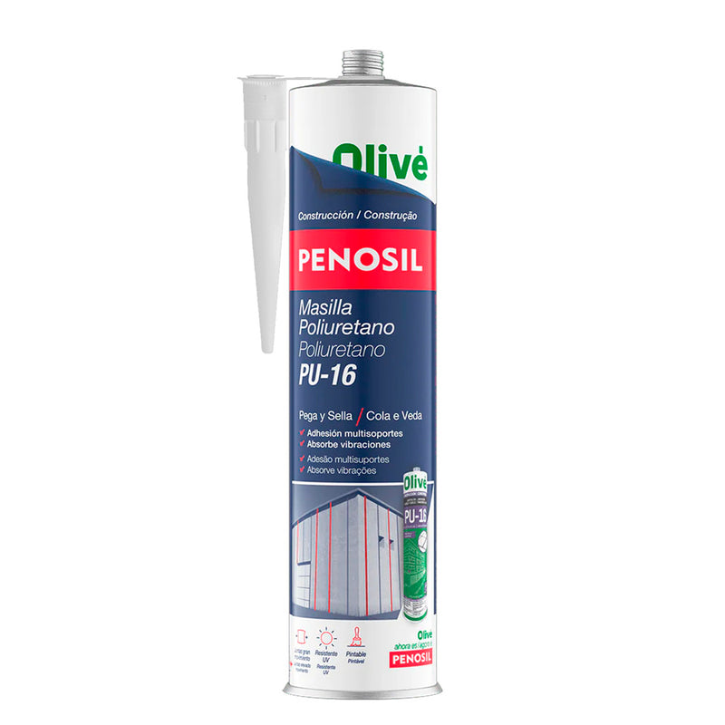 Masilla poliuretano blanca cartucho 300 ml. sellador poliuretano, sellador cemento, ladrillo, cerámica, metales