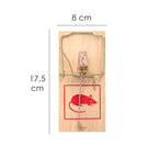 Trampa ratas madera 17,5 x 8 cm.