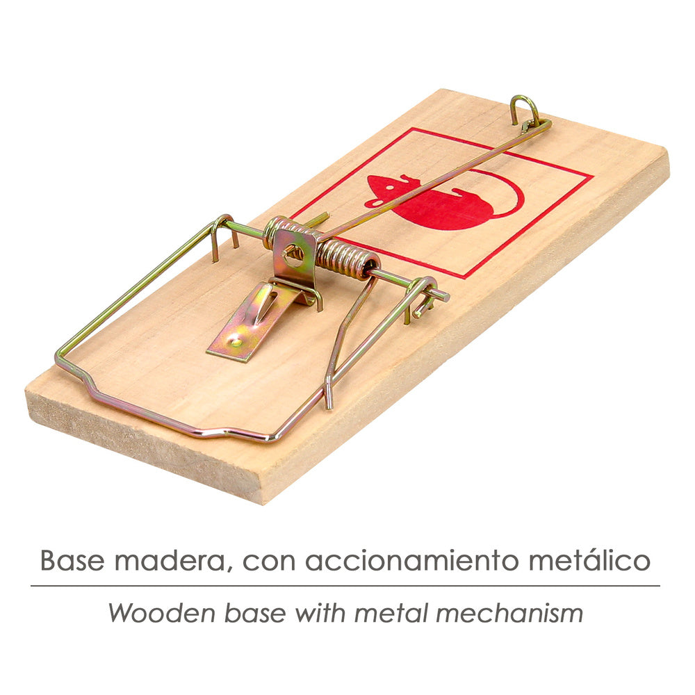 Trampa ratas madera 17,5 x 8 cm.
