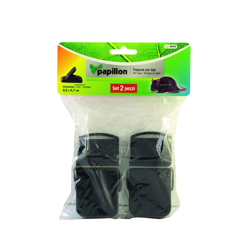 Plastic mouse trap. 9.5 x 4.7 cm (2 units per bag)