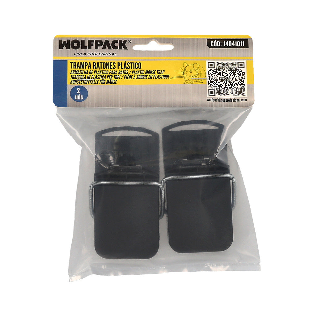 Trampa ratones plástico 9.5 x 4.7 cm. (bolsa 2 unidades)