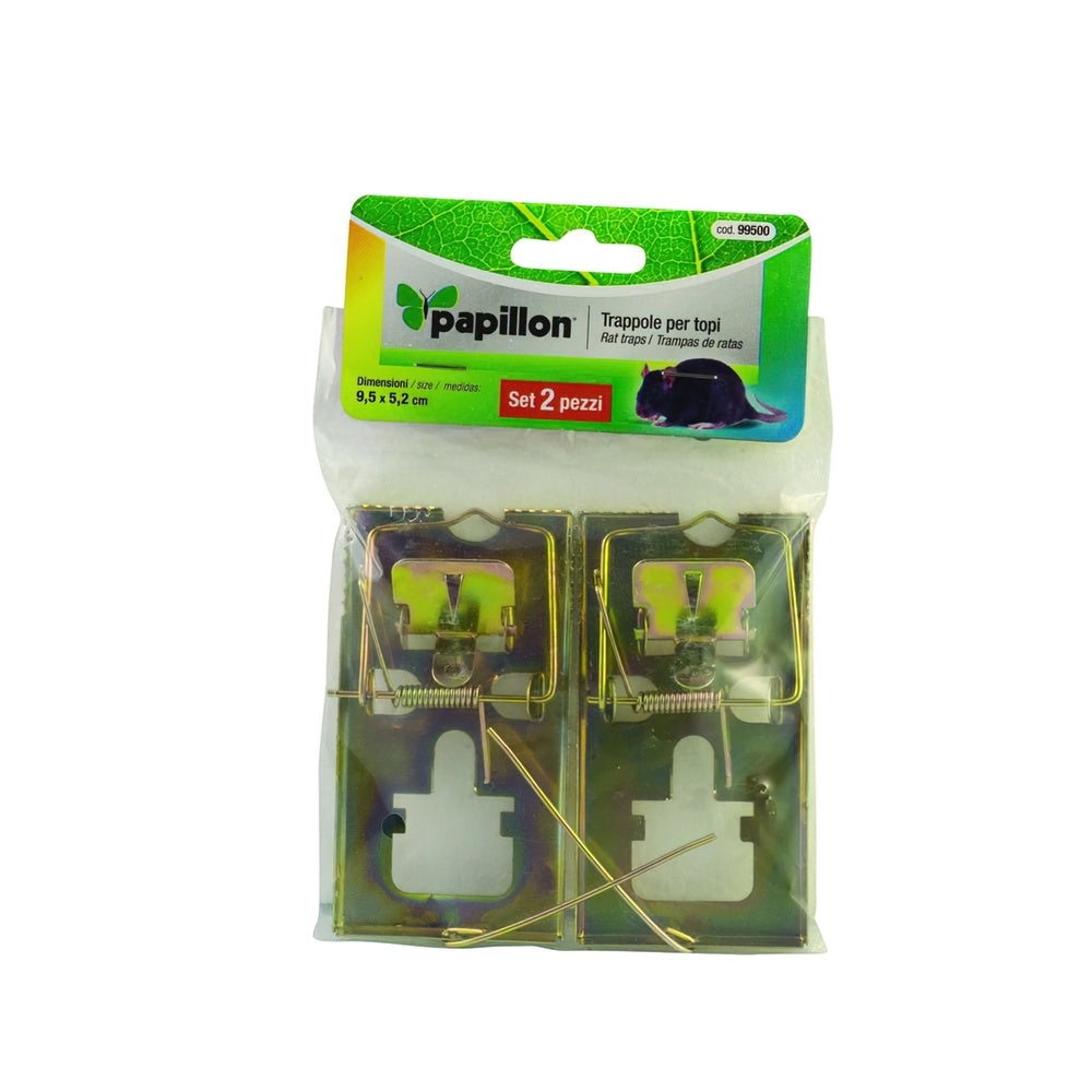 Galvanized metal mouse trap 9.5 x 5.2 cm (bag of 2 units)