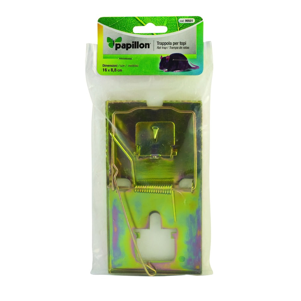 Galvanized metal rat trap 16 x 8.8 cm