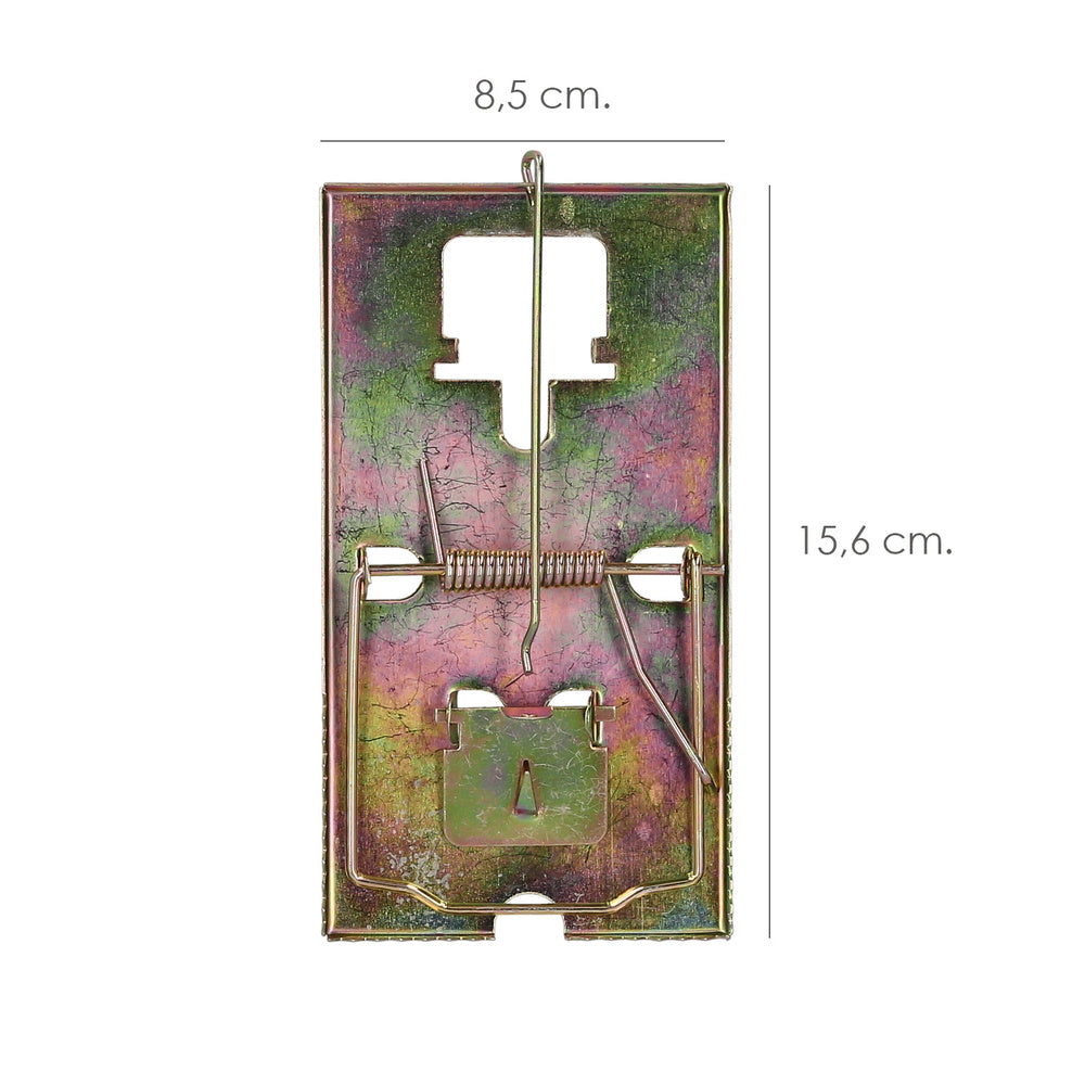 Trampa ratas metálica galvanizada 16 x 8.8 cm.