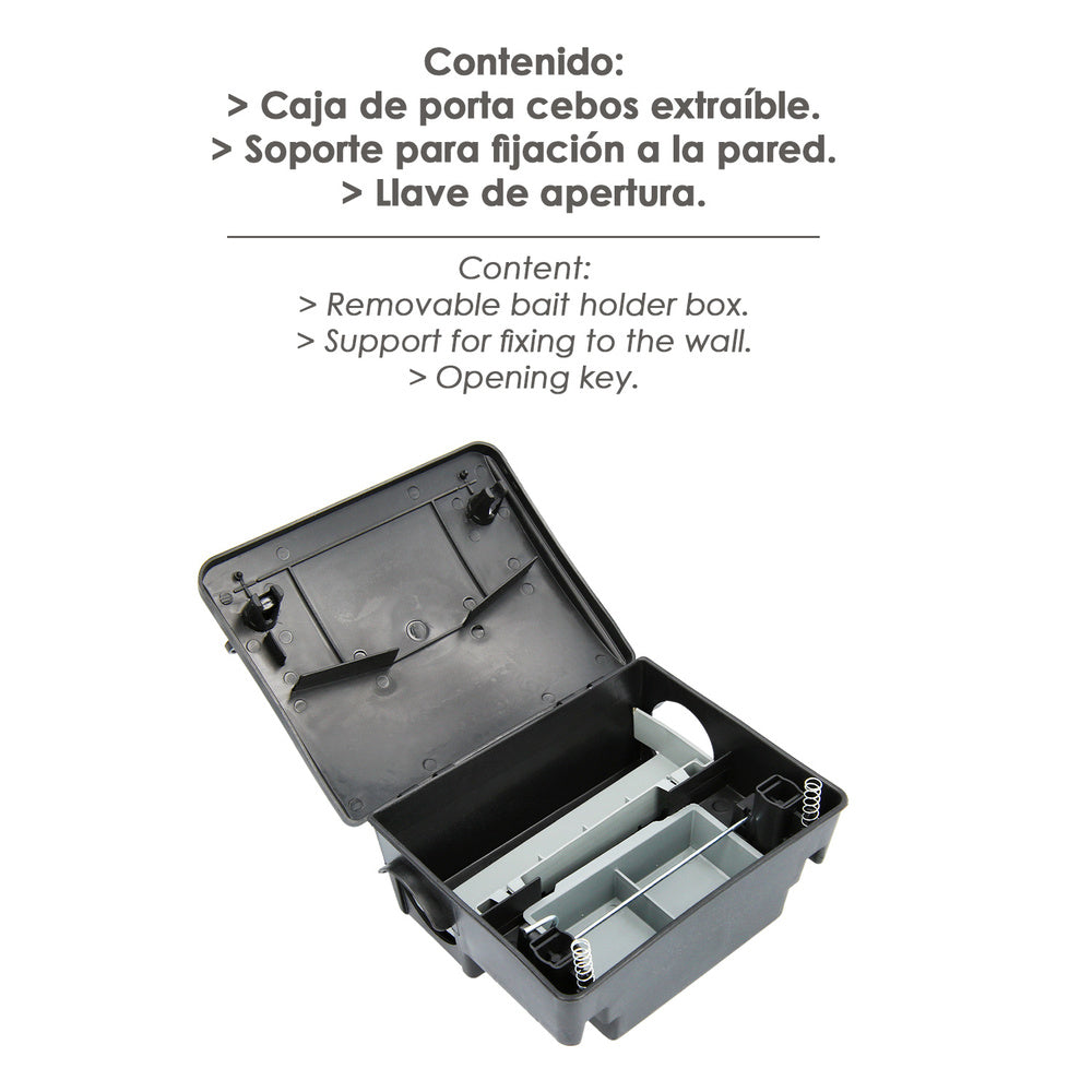 Caja protege cebos para trampas
