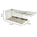 Trampa ratas jaula metal completa 21x10x10 cm