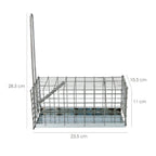 Trampa ratas jaula metal completa 21x10x10 cm