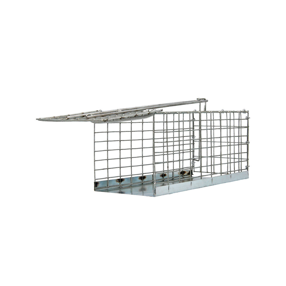 Trampa ratas jaula metal completa 21x10x10 cm