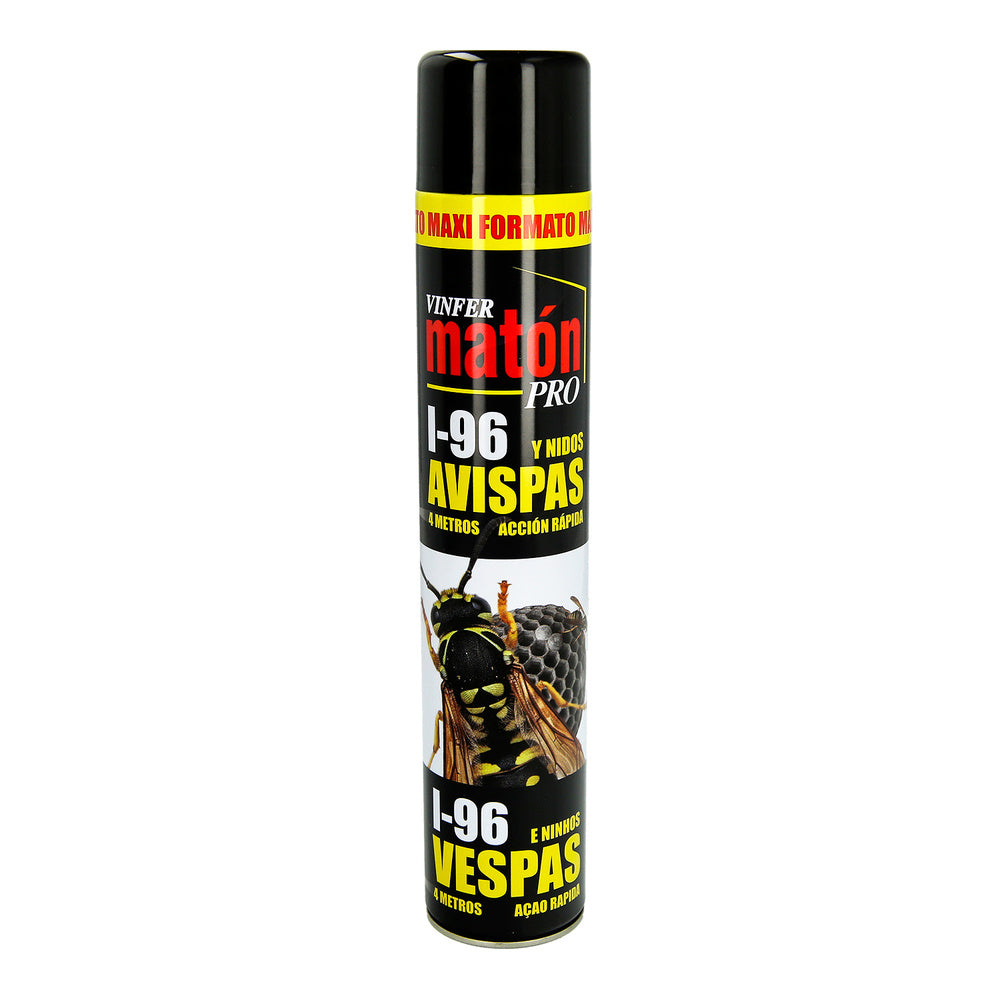 Insecticida spray avispas y nidos avispas con alcance 4 metros 750 ml.