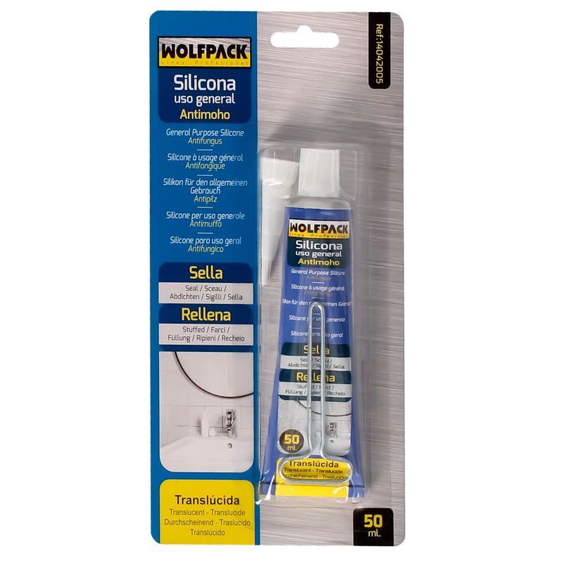 Silicona acida antimoho tubo 50 cc. transparente