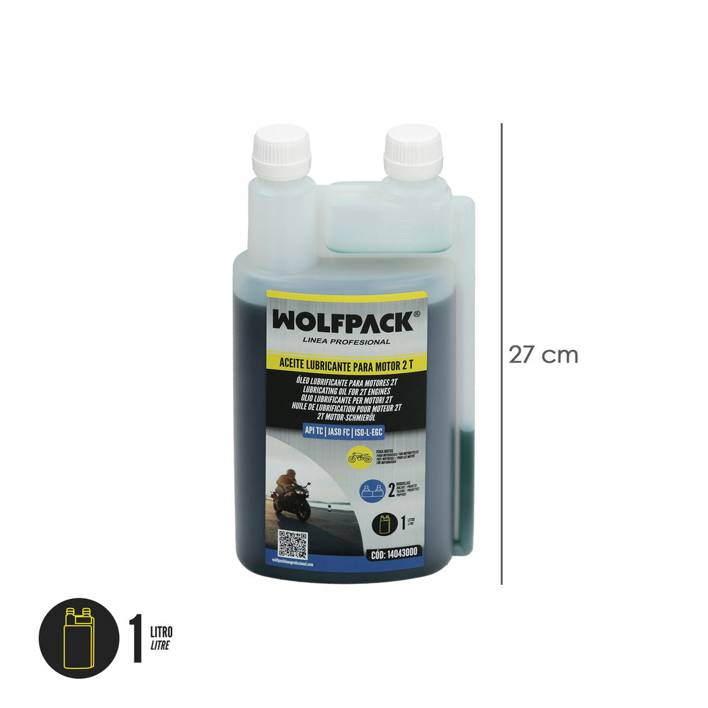 2-stroke lubricating oil 1 liter (2 spouts)