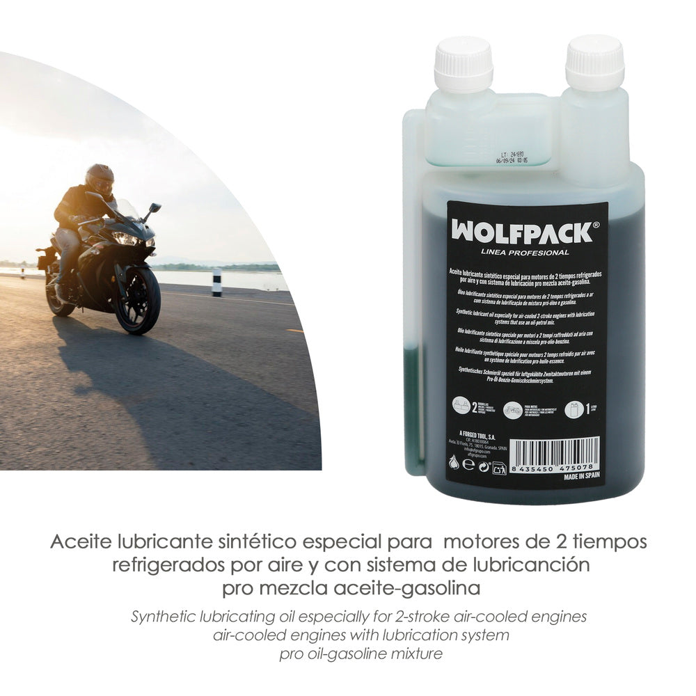 2-stroke lubricating oil 1 liter (2 spouts)