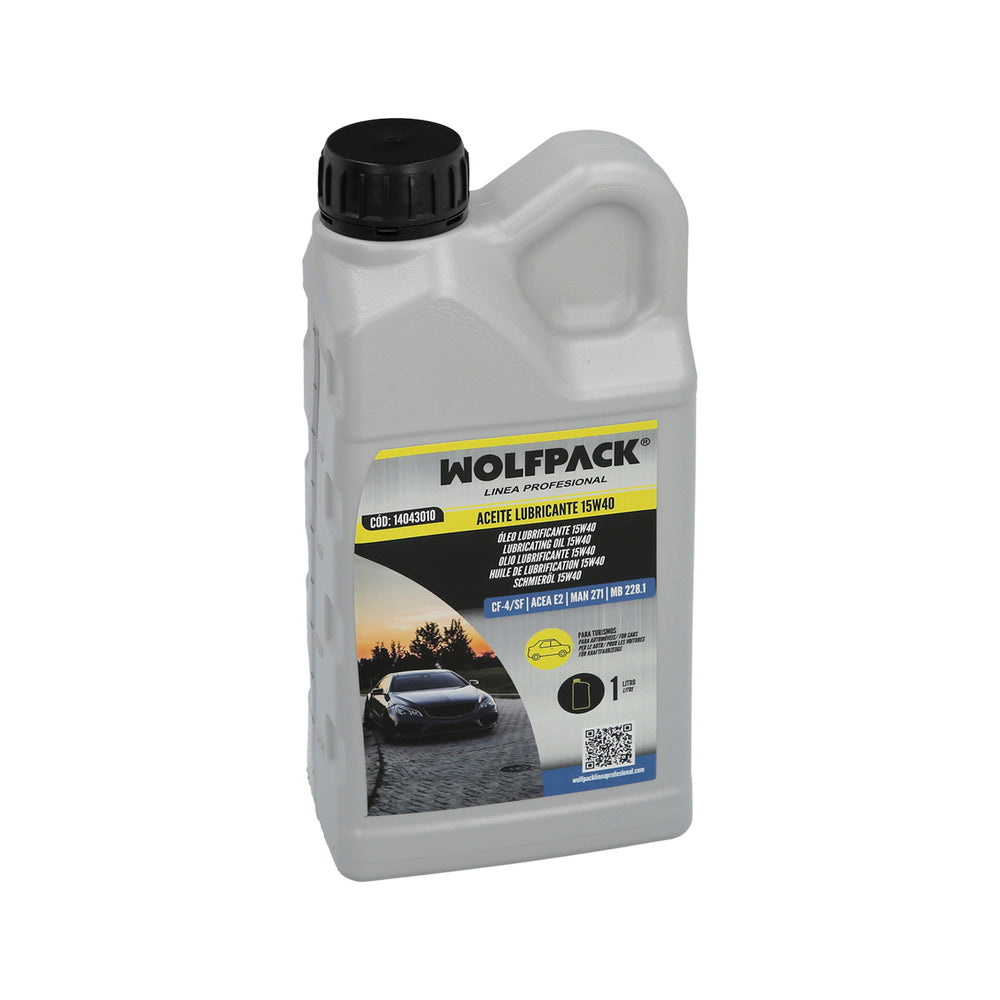Óleo lubrificante 15w40 para veículos ligeiros 1 litro. Óleo para motores a diesel e a gasolina