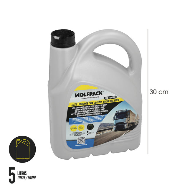 Aceite lubricante 10w30 para circuitos hidráulicos 5 litros