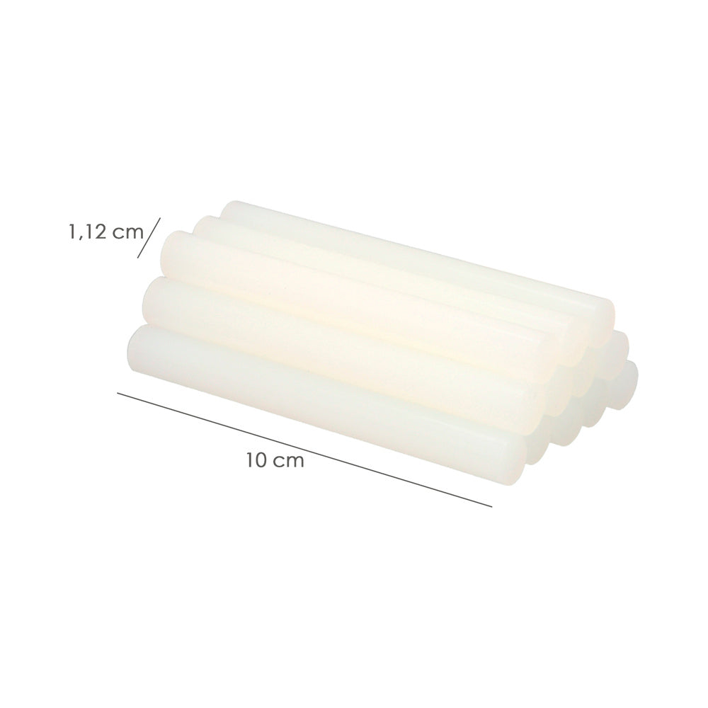 Hot glue sticks ø 11.2 mm blister pack of 12. Silicone sticks, hot melt glue gun, silicone glue gun