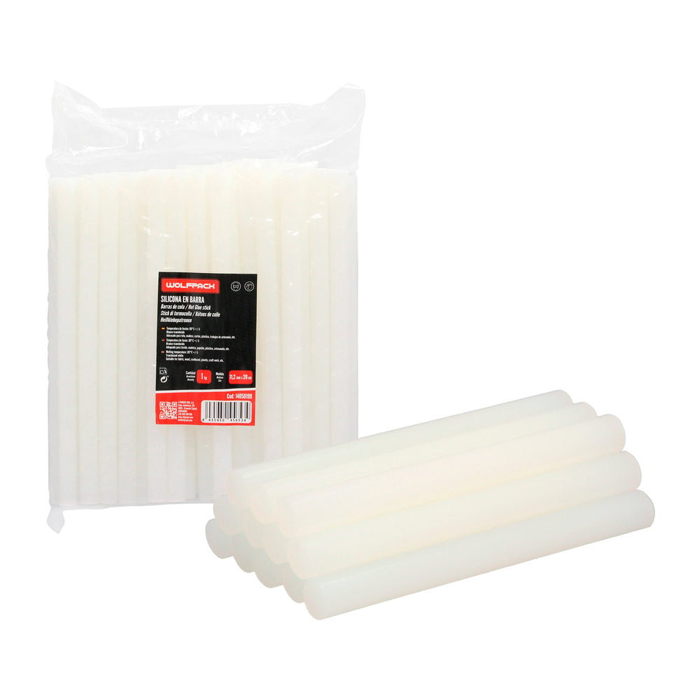 Barras de cola quente ø 11,2 mm saco de 1 kg. Barras de silicone, cola para pistola termofusível, silicone para pistola